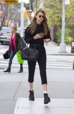 GIGI HADID Out in New York 04/27/2018
