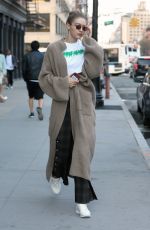 GIGI HADID Out in New York 04/28/2018