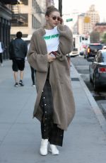 GIGI HADID Out in New York 04/28/2018