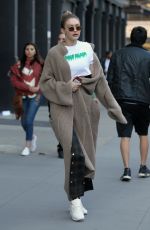 GIGI HADID Out in New York 04/28/2018