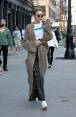 GIGI HADID Out in New York 04/28/2018