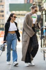 GIGI HADID Out in New York 04/28/2018