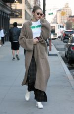 GIGI HADID Out in New York 04/28/2018