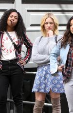 GINA RODRIGUEA, ROSARIO DAWSON, BRITTANY SNOW and DEWANDA WISE on the Set of Someone Great in New York 04/18/2018