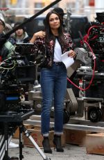 GINA RODRIGUEA, ROSARIO DAWSON, BRITTANY SNOW and DEWANDA WISE on the Set of Someone Great in New York 04/18/2018