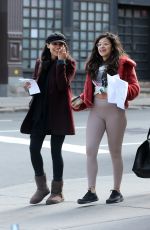 GINA RODRIGUEA, ROSARIO DAWSON, BRITTANY SNOW and DEWANDA WISE on the Set of Someone Great in New York 04/18/2018
