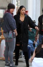 GINA RODRIGUEZ on the Set of Someone Great in New York 04/16/2018