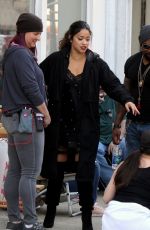 GINA RODRIGUEZ on the Set of Someone Great in New York 04/16/2018