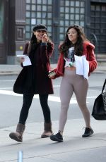 GINA RODRIGUEZ, ROSARIO DAWSON, BRITTANY SNOW and DEWANDA WISE on the Set of Someone Great in New York 04/18/2018