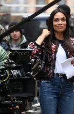 GINA RODRIGUEZ, ROSARIO DAWSON, BRITTANY SNOW and DEWANDA WISE on the Set of Someone Great in New York 04/18/2018
