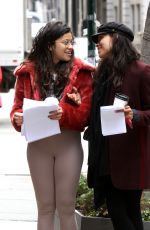 GINA RODRIGUEZ, ROSARIO DAWSON, BRITTANY SNOW and DEWANDA WISE on the Set of Someone Great in New York 04/18/2018