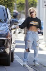 HAILEY BALDWIN at a Gas Station in Beverly Hills 04/17/2018