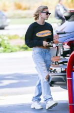 HAILEY BALDWIN at a Gas Station in Beverly Hills 04/17/2018