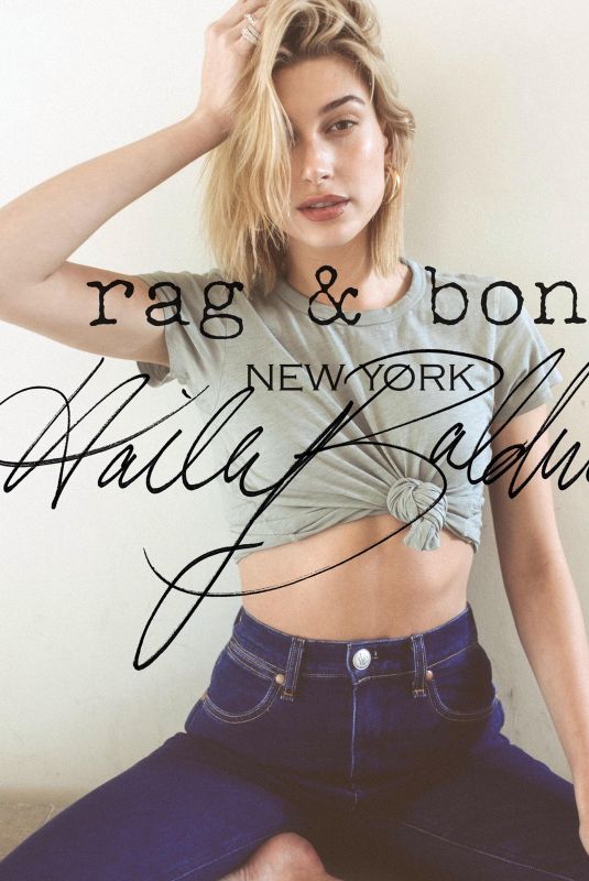 HAILEY BALDWIN for Rag & Bone DIY Project in New York, April 2018