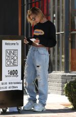 HAILEY BALDWIN Out on Melrose Place in Los Angeles 04/17/2018