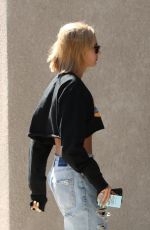 HAILEY BALDWIN Out on Melrose Place in Los Angeles 04/17/2018