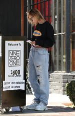 HAILEY BALDWIN Out on Melrose Place in Los Angeles 04/17/2018