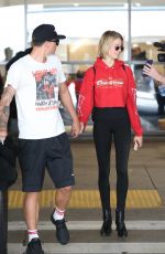 HAILEY CLAUSON and Julian Herrera at LAX Airport in Los Angeles 04/06/2018