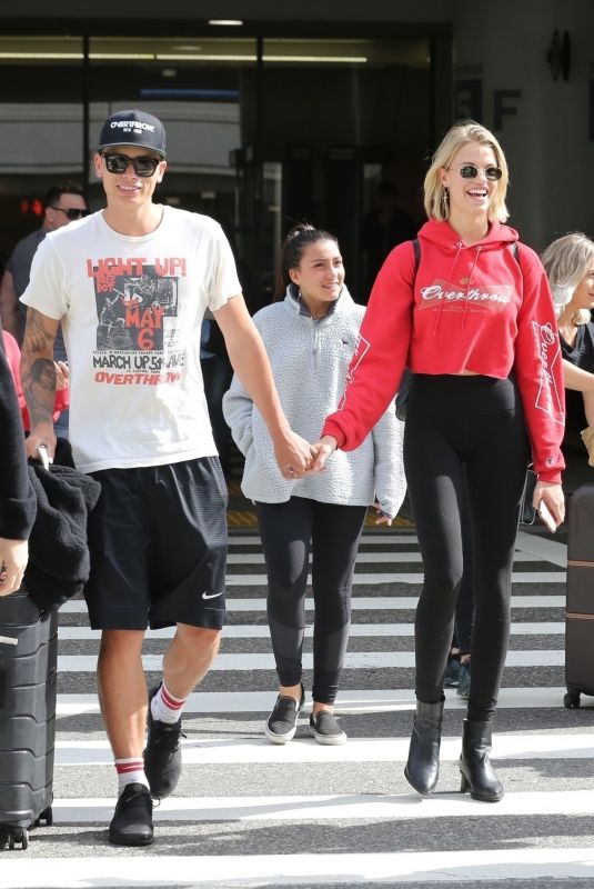 HAILEY CLAUSON and Julian Herrera at LAX Airport in Los Angeles 04/06/2018