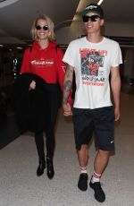 HAILEY CLAUSON and Julian Herrera at LAX Airport in Los Angeles 04/06/2018