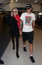 HAILEY CLAUSON and Julian Herrera at LAX Airport in Los Angeles 04/06/2018