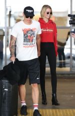 HAILEY CLAUSON and Julian Herrera at LAX Airport in Los Angeles 04/06/2018