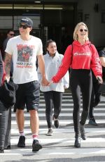 HAILEY CLAUSON and Julian Herrera at LAX Airport in Los Angeles 04/06/2018
