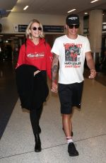 HAILEY CLAUSON and Julian Herrera at LAX Airport in Los Angeles 04/06/2018