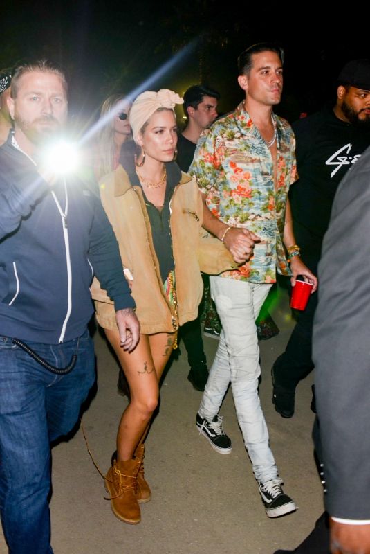 HALSEY Arrives at Neon Carnival at Coachella Festival 04/14/2018