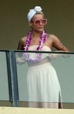 HALSEY on the Balcony on Her Hotel in Maui 04/03/2018 