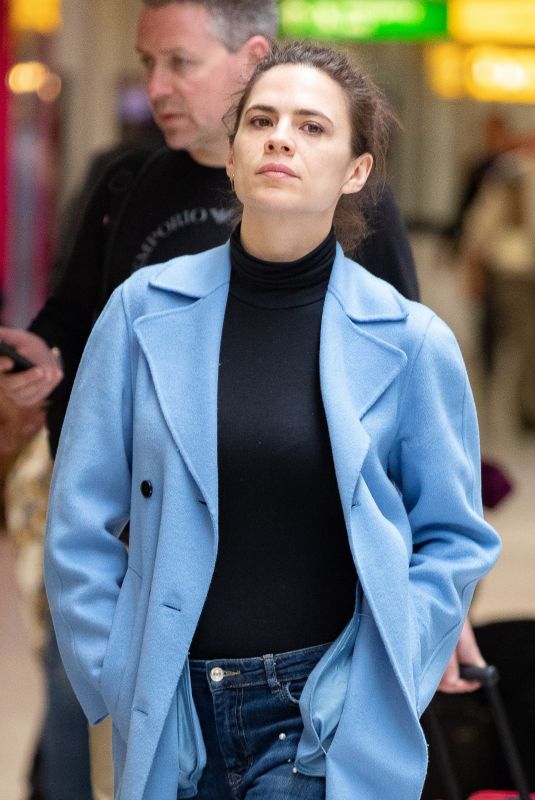 HAYLEY ATWELL at Heathrow Airport in London 04/16/2018