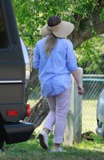 HILARY DUFF at Her Sons Baseball Game in Studio City 04/14/2018
