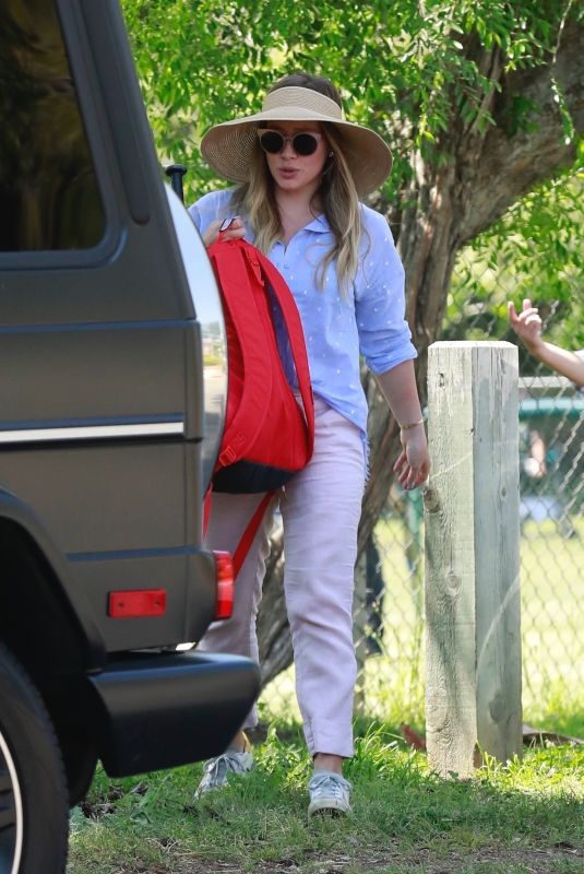 HILARY DUFF at Her Sons Baseball Game in Studio City 04/14/2018
