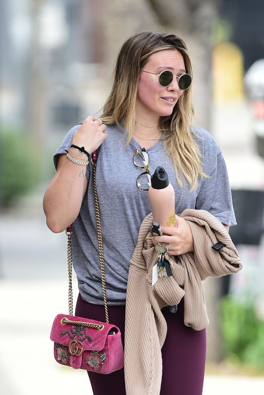 HILARY DUFF Heading to a Gym in Los Angeles 03/31/2018