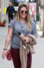 HILARY DUFF Heading to a Gym in Los Angeles 03/31/2018