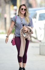HILARY DUFF Heading to a Gym in Los Angeles 03/31/2018
