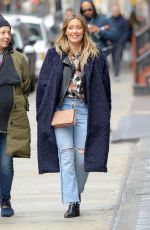 HILARY DUFF Out and About in New York 04/01/2018