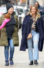 HILARY DUFF Out and About in New York 04/01/2018