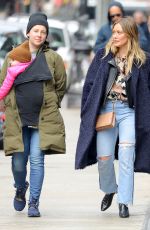 HILARY DUFF Out and About in New York 04/01/2018