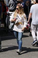 HILARY DUFF Out at Farmers Market in Los Angeles 04/29/2018
