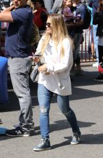 HILARY DUFF Out at Farmers Market in Los Angeles 04/29/2018