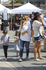 HILARY DUFF Out at Farmers Market in Los Angeles 04/29/2018