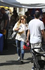 HILARY DUFF Out at Farmers Market in Los Angeles 04/29/2018
