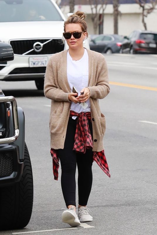 HILARY DUFF Out in Los Angeles 04/07/2018