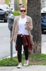 HILARY DUFF Out in Los Angeles 04/07/2018