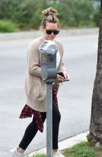 HILARY DUFF Out in Los Angeles 04/07/2018