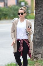 HILARY DUFF Out in Los Angeles 04/07/2018