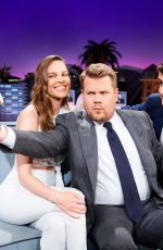 HILARY SWANK at Late Late Show with James Corden 03/28/2018