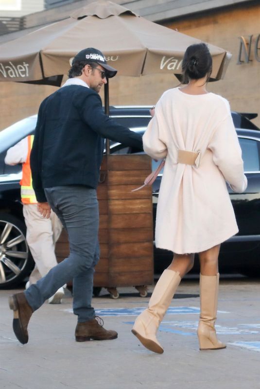 IRINA SHAYK and Bradley Cooper at Nobu in Malibu 04/17/2018