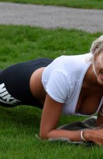 ISABELLE WARBURTON Workout at a Park in Warrington 04/17/2018